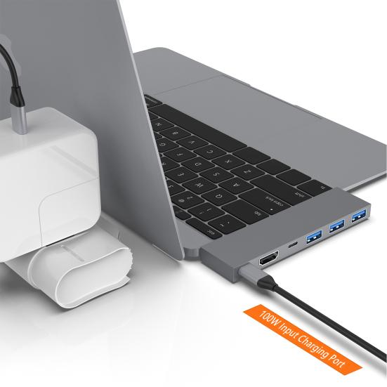 

Адаптер USB-концентратора Компактная док-станция USB для ноутбука 6-в-1, 5 Гбит/с Быстрое чтение и запись USB-концентратор Type-C Расширитель USB-концентратор Адаптер Аксессуары для ПК