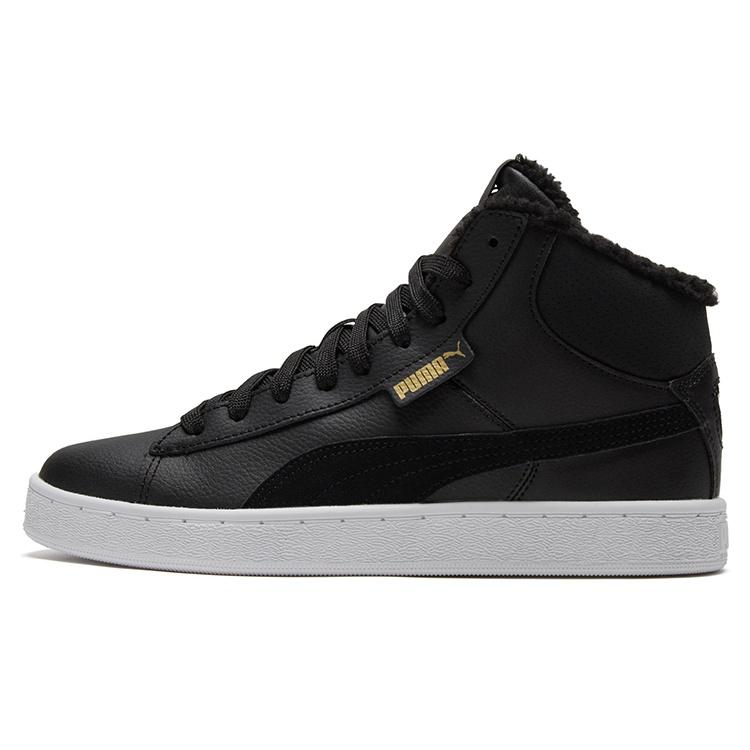 PUMA 1948 Mid Lfur Mid-Top Fleece Lined Casual Skate Shoes Unisex Black Men s 364977-01 EU 35.5