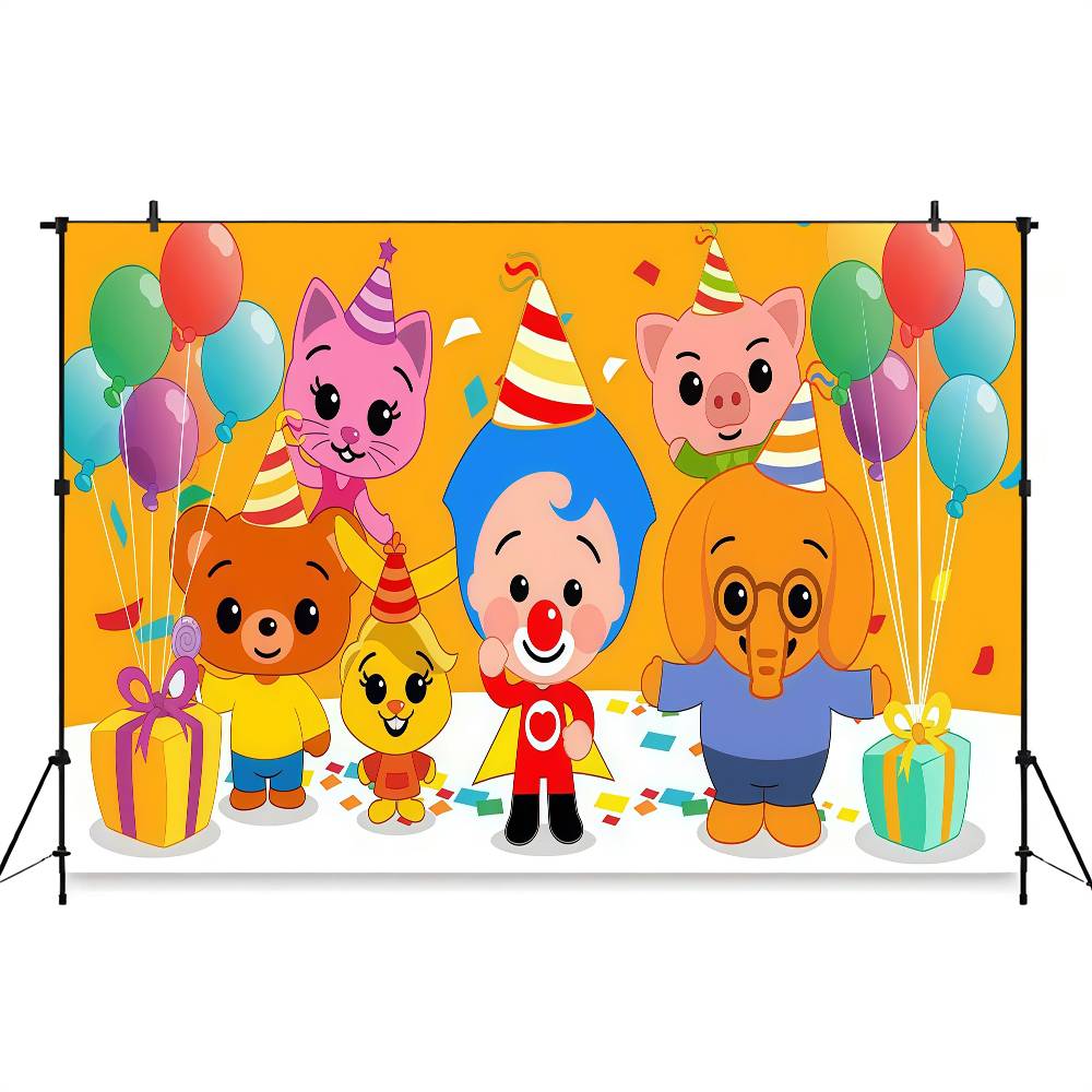 Plim Plim cartoon Christmas background, window and fireplace photography background for photo studio 150x100 cm