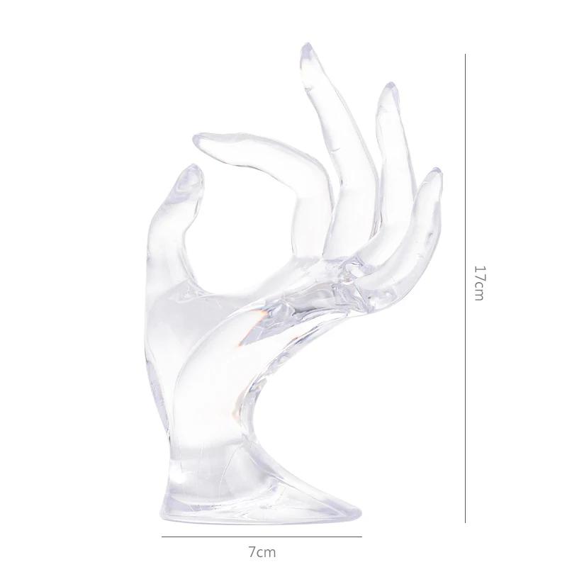 Transparentes OK Schmuckgestell Haushalt Kreatives Ring Ohrring Aufbewahrungsgestell Handornamente Hängende Halskette Armband Ausstellungsregal