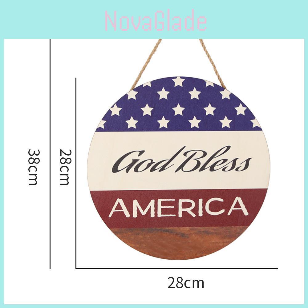 Unique Independence Day Wooden Signage For Festive Home Decor With American Flag Motif