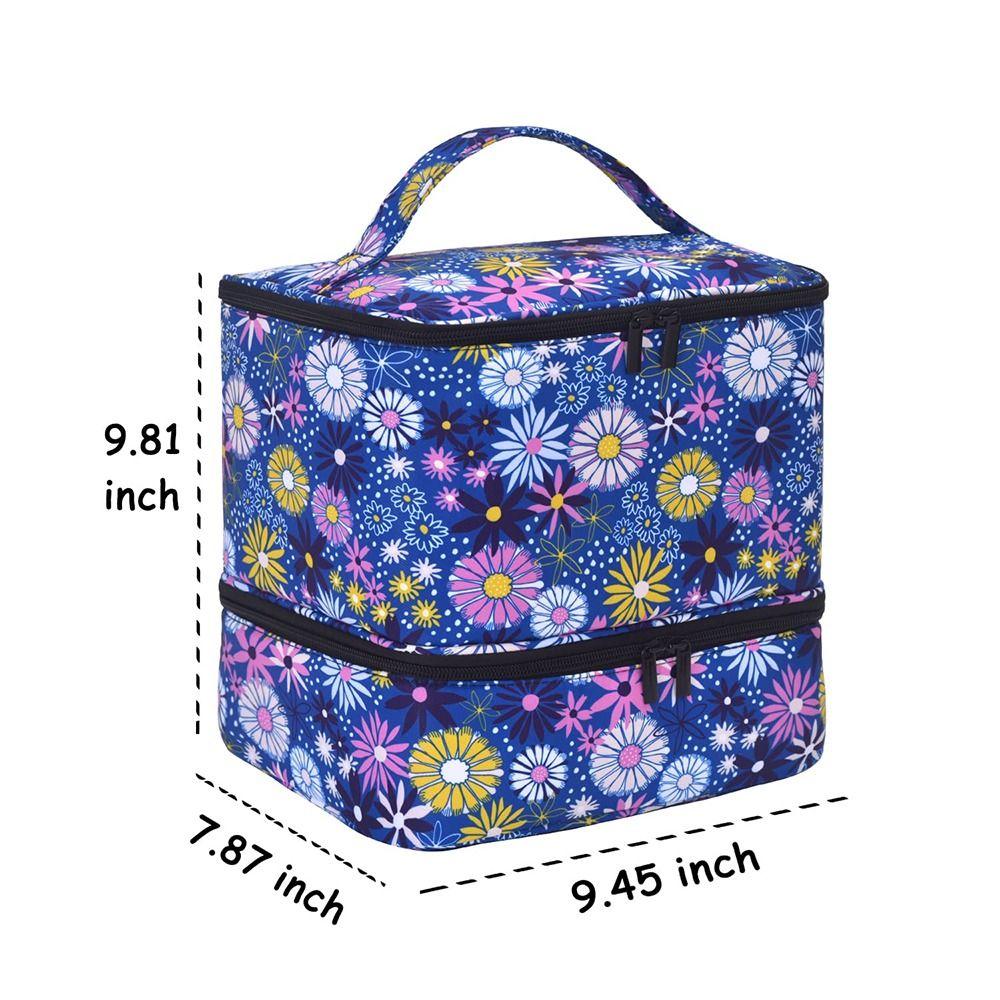 Multi-function Nail Polish Storage Bag Removable Inner Pouch Nail Polish Organizer Case Holds 30 Bottles and Nail Lamp