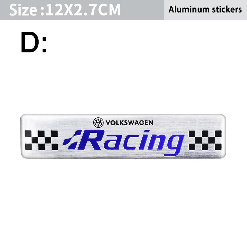 For VW Volkswagen Jetta MK5 Golf 1Pcs Car Styling Aluminum Alloy Badge Sticker For Volkswagen GTI R-Line R Polo Golf Passat Scir