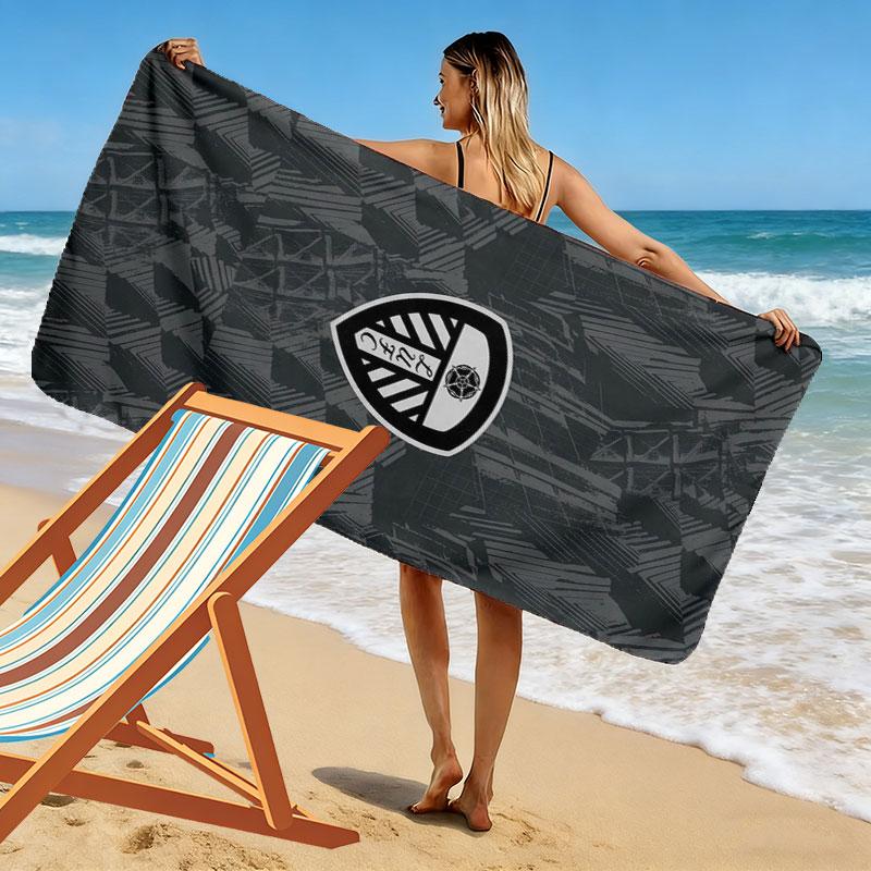 Asciugamano da Spiaggia Leeds United Stampato, Asciugamano Grande Morbido ad Asciugatura Rapida per Spiaggia Campeggio Nuoto