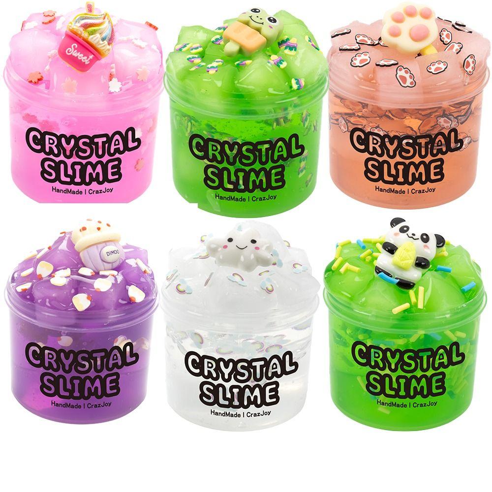 Cat Claws Crystal Slime Super Soft Crunchy Slime Glimmer Clear Slime  for Girls Boys