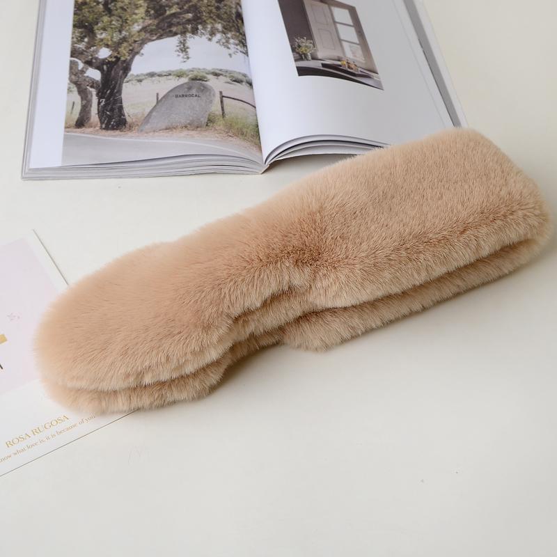 Unisex Winter Scarf: Thick, Warm, Imitation Rex Rabbit Fur, Versatile Plush Cross Design for Neck Protection