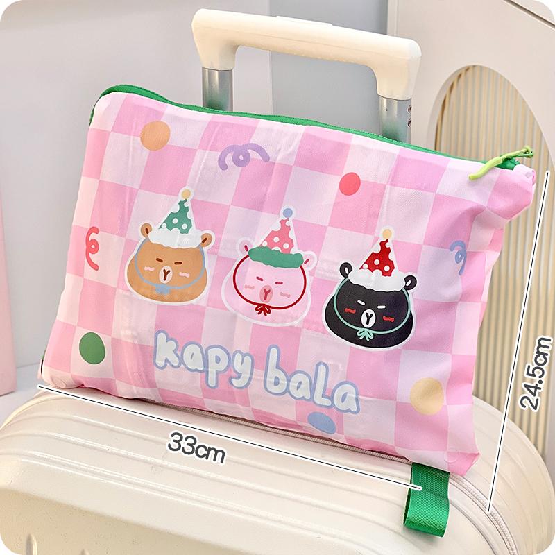 3pcs Travel Cosmetics Storage Bag Girls Large Capacity Cute Kids Clothing Travel Storage Bags Set Organizer Zipper Underwear Bag