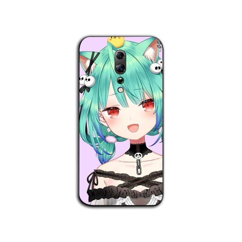 Uruha Rushia Hololive Phone Case For OPPO Find X5 X3 X2 A93 Reno 8 7 Pro A74 A72 A53 Soft Black Phone Cover