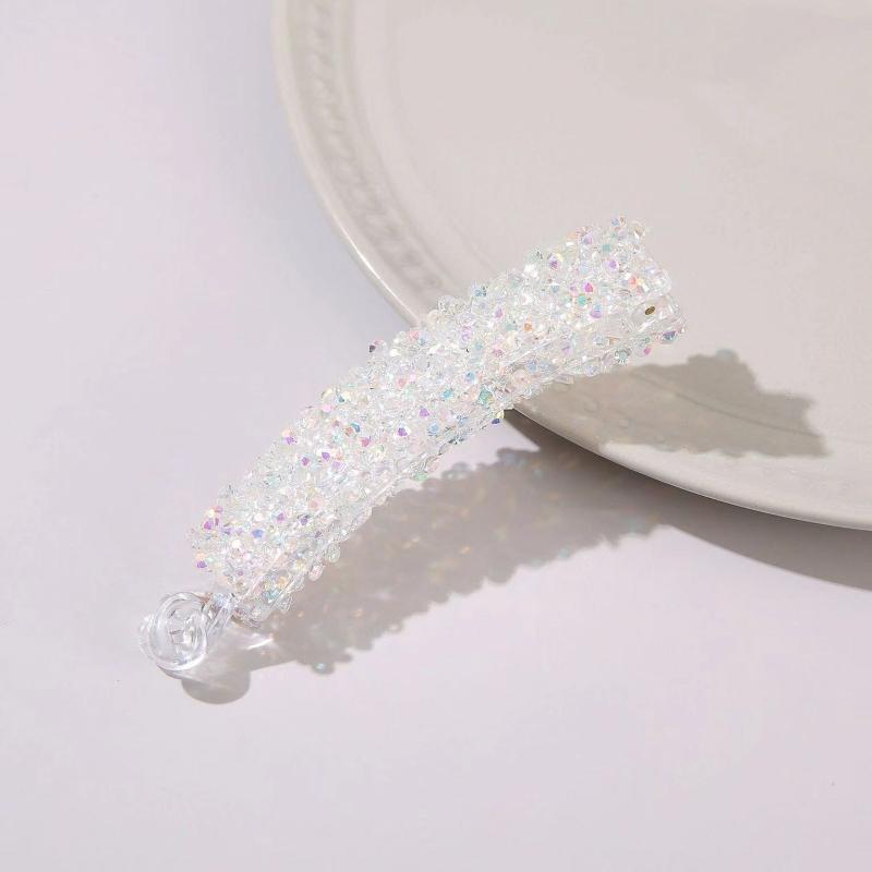 3pcs New Color Pan Hair Banana Clip Light Luxury Stone High-end Fashion Ponytail Clip Hair Accessories Hairpin