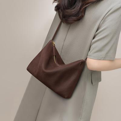 2025 New Women's Bag Autumn Winter Genuine Leather Fashion Crossbody Bag Large Capacity Vintage Shoulder Underarm Tote Bag