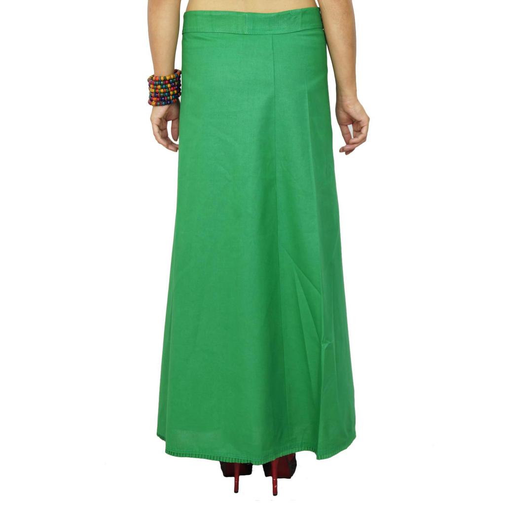 Bollywood Solid Cotton Petticoat Underskirt Indian Lining For Sari