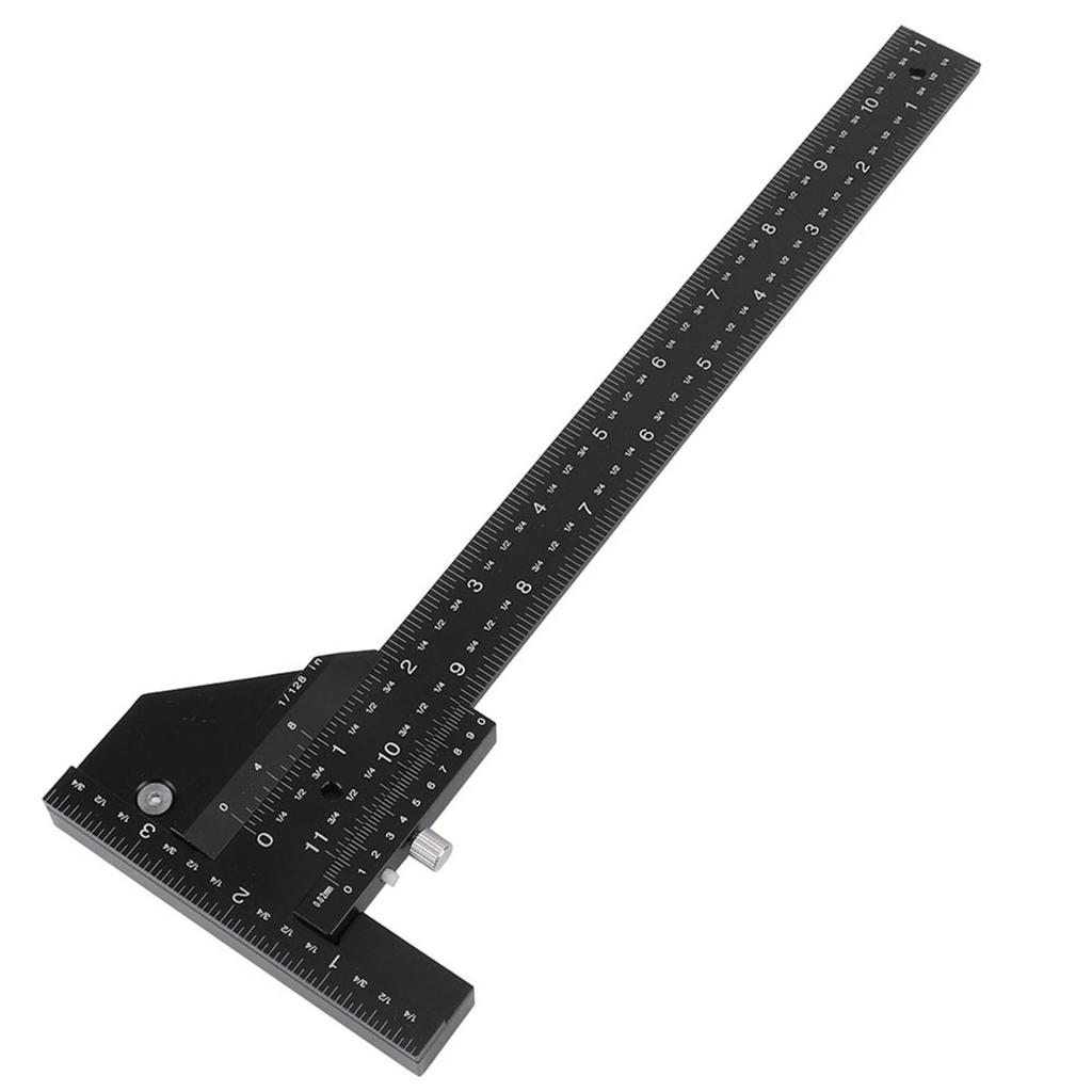 Woodworking T Ruler Woodworking Aluminum Alloy Wood Scriber Measure Scribing Ruler