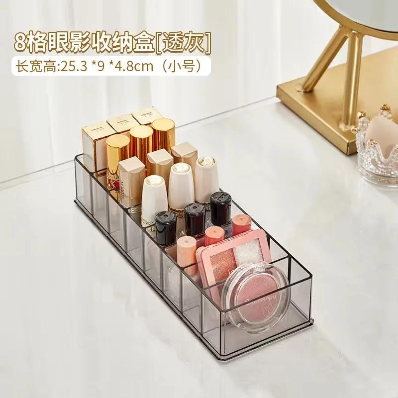 

Ящик для хранения отделений из прозрачного пластика, подставка для косметики, держатель для помады, теней для век, румян, органайзер для палитры, новый
