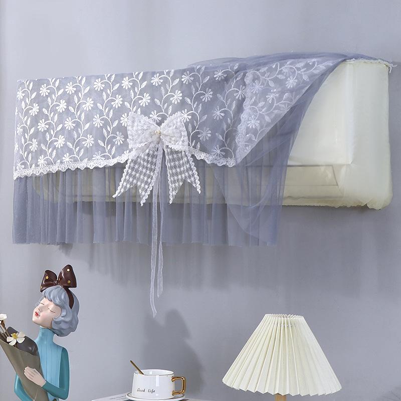 1pc Conditioner Cover Prevent Direct Blowing Bow-Tie Windshield Curtain Hanging Air Dust-proof