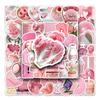 50 Pink Sheets Nordic-Style Cartoon DIY Planner Stickers - Waterproof Notebook Accessories, Perfect for Birthdays