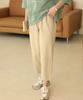 Ppaeppae String Banding Big Pocket Stretch Cropped Baggy Cotton Pants