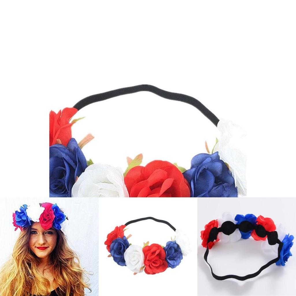 Fascia Corona di Fiori Rossa Bianca Blu Per le Celebrazioni del Giubileo della Regina