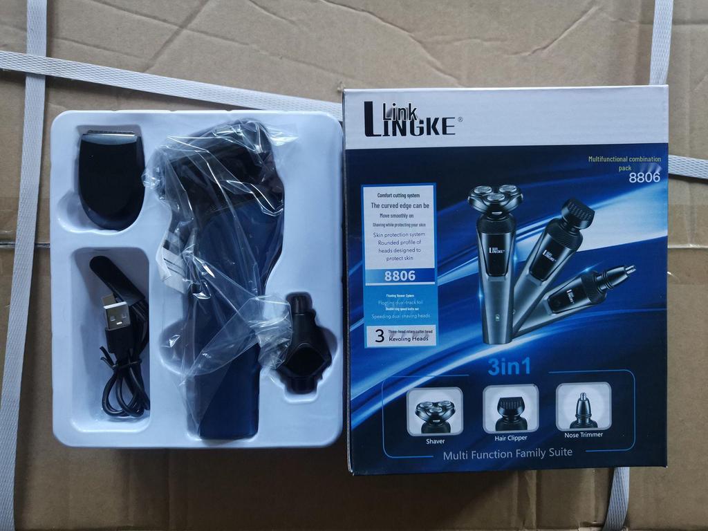 Lingke 8806 Men's Electric Shaver - Smart Beard Trimmer with USB Charging