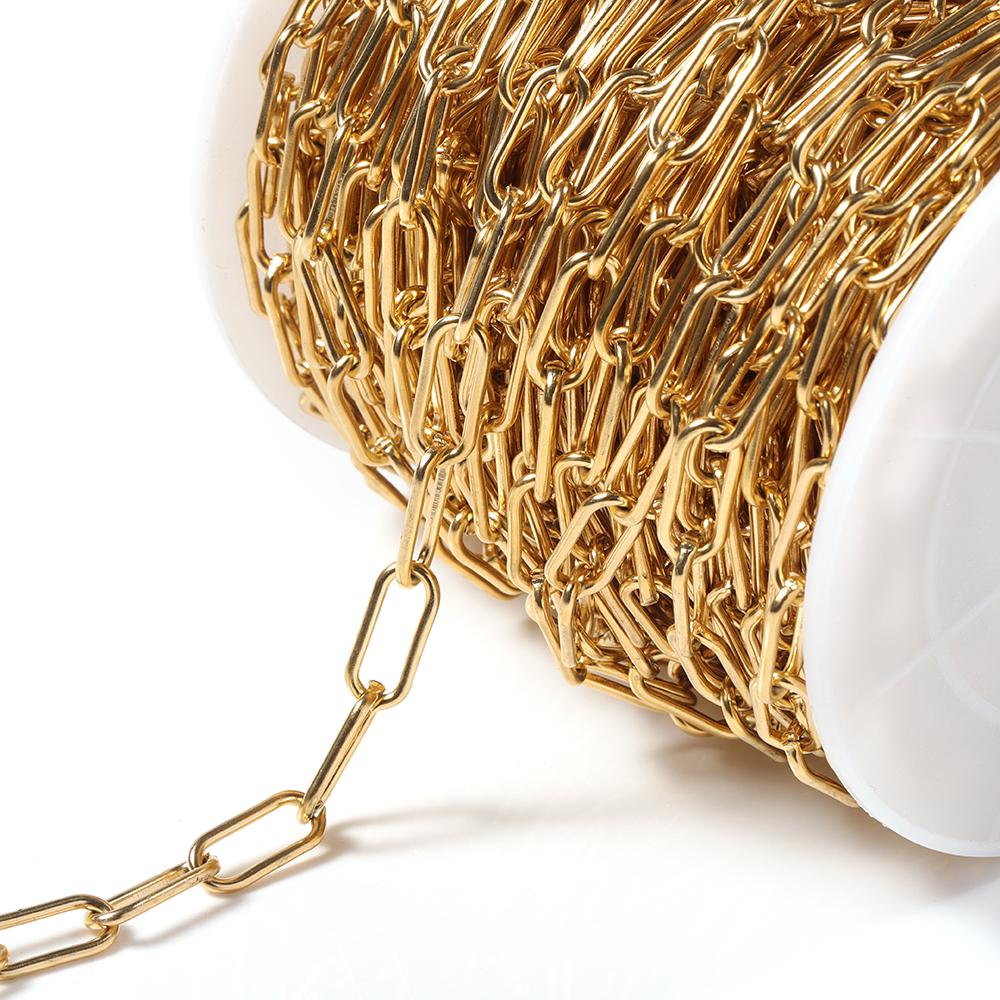1Meter  Stainless Steel Geometry Hollow Border Chain Hip Hop Punk Gold Chain DIY Necklace Bracelet Bag Chains Material Wholesale