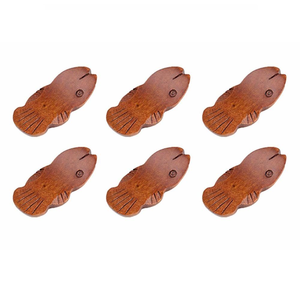 6Pcs Japanese Style Fork Wooden Chopstick Rest Chopstick Holder Kitchen Tableware Chopstick Pillow