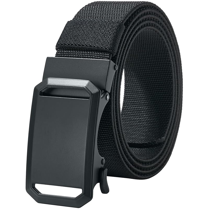 

[LionVII] belt men s Expansion and contraction - auto lock type nylon belt work sports mountain climbing golf outdoor work clothes extend No hole