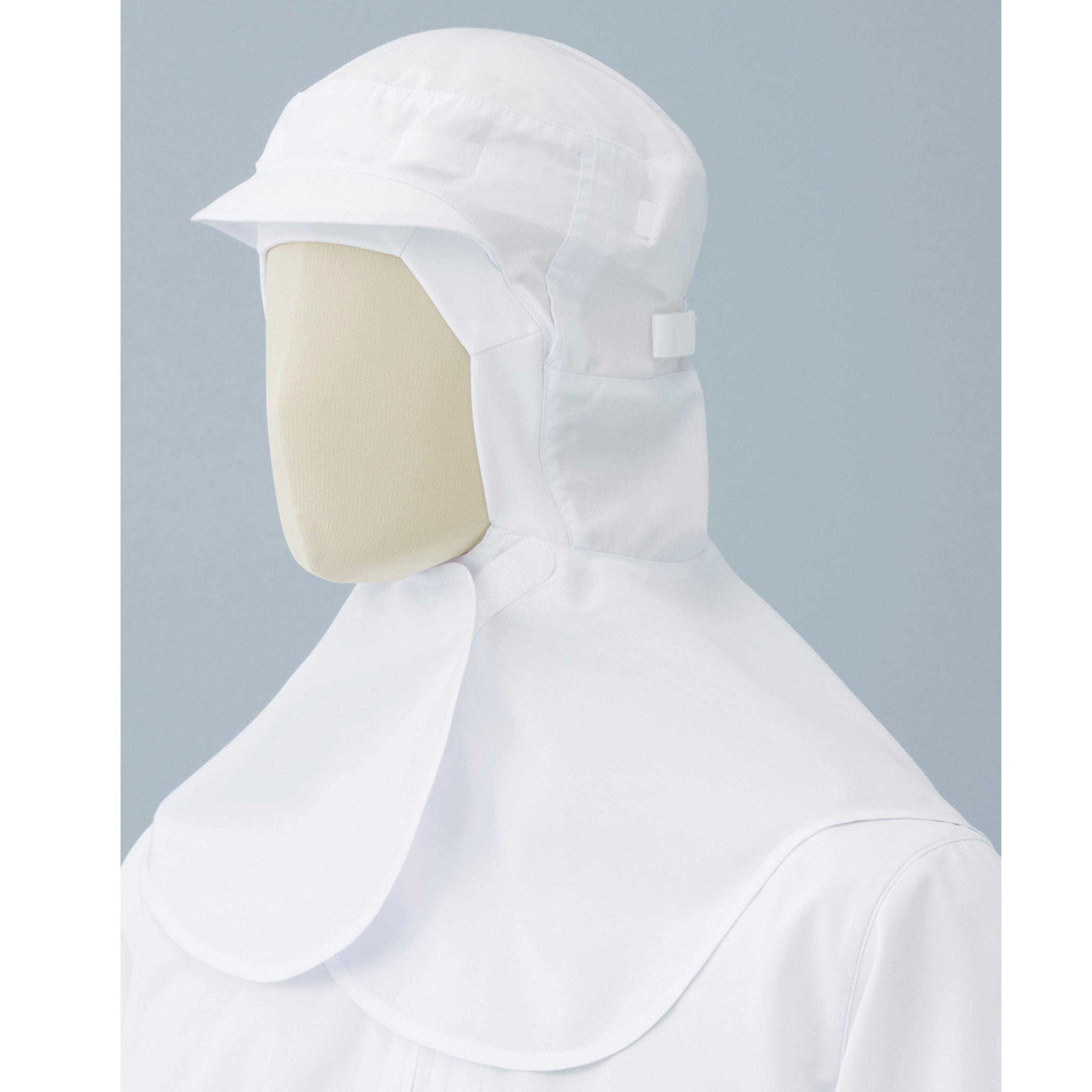 

Food Hygiene Work Hood with Unisex Large [Midori Anzen] Clothes, Brim, SH417W, White,
