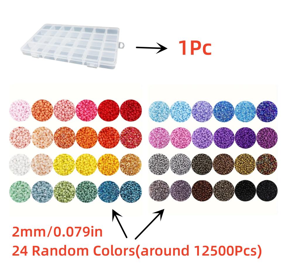 

2 3 4mm Glass Seed Beads Jewelry Making Kit Beads for Bracelets Bead Craft Kit Set Glas Seed Letter Alphabet DIY Art and Craft 2MM