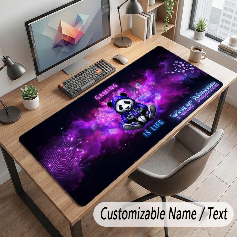 Game Controller Theme Customized Mouse Pad Personalized Print Name Text Desk Mat For Home Office Table Decor