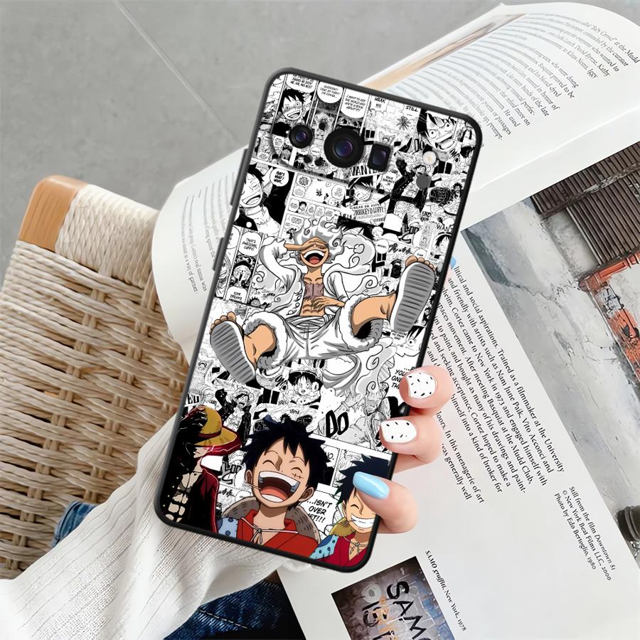 O-One Pieces Luffys Black Soft Shell Phone Case for Google Pixel 8a 7a 10 9 Pro XL 6a 6 7 8 Pro 9a
