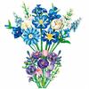 KNEW BUILT 3D Eternal Flower Bouquet Building Blocks Toy-DIY Anniversary Gift for GirlsHome DecorFestive GiftDesktop Ornament