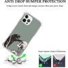 Cat and Skull Case Compatible with iPhone 13 Pro Max, Hippie Creepy Black Cat and Skeleton Case for iPhone 13 Pro Max for Teens Men and Women, Cool