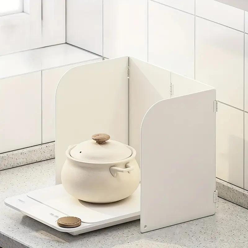 3 Sided Oil Splatter Guard Kitchen Steel Anti Splatter Shield Guard Grease Splatter Guard for Stove Top and Frying Pan
