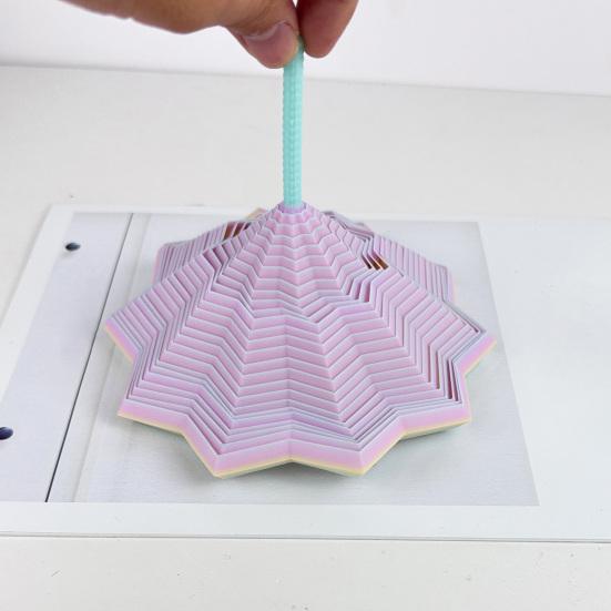 3D-gedruckter fraktaler Fidget-Stern Stress-Angst-Abbau erweiterbarer Stern sensorisches Spielzeug mit Griff wirbelnde Spirale ausziehbarer Stern Dekompressionsspielzeug