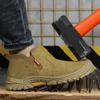 New welding shoes for Men, anti smashing, anti piercing Safety Shoes suede leather, construction site protection Work boots