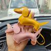 Mini Dachshund Dog Keychain  PU Leather Animals Keyring Hanging Ornament Backpack Handbag Charm Gift for Men Women