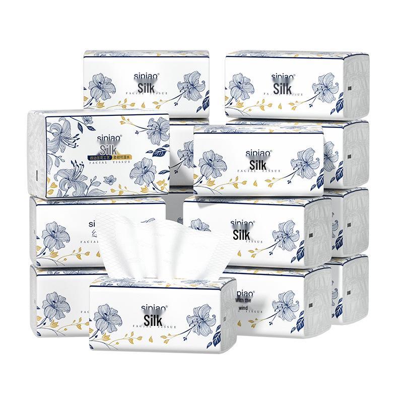 Sipiao Guofeng 3-Pack, 5-Ply, 450-Sheet Extra Thick Facial Tissues - Family Value Pack