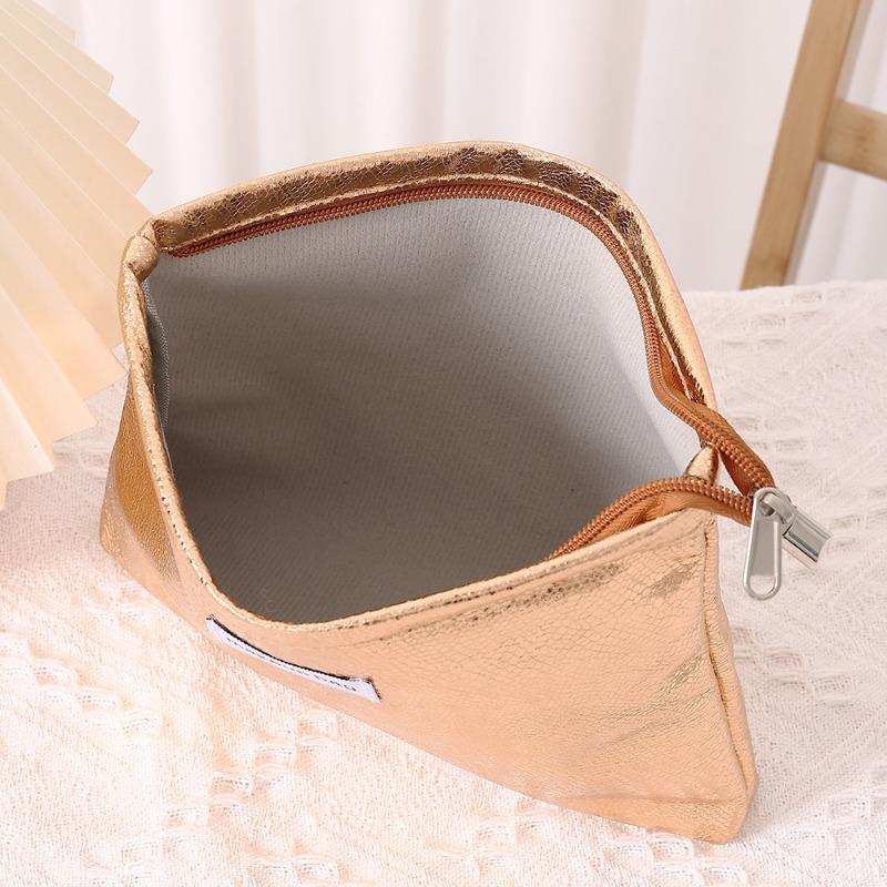 Fashion Shiny Sequins Cosmetic Bag Portable Women Clutch Zipper Pouch Handbag Makeup Toiletries Storage Square Bag