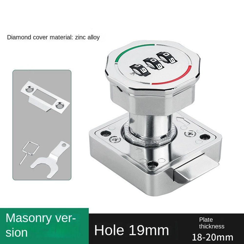 Home Security Drawer Combination Lock 3 Digital Code Wardrobe Code Lock Password Locker  Cabinet