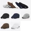 Branded Men's Berets Summer Breathable Visor Cap Women Flat Peaked Sun Hat Net Solid Herringbone Newsboy Hat Mesh Driver Caps