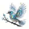 Yousheng Bluebird Hanging Decoration Stained Glass Art Bird Ornament 2D Flat Acrylic Pendant for Window Wall Home Garden Decor