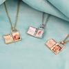 Custom Photo Envelope Necklace Can Opend Personalized Engraved Name Necklace Pendant Necklace Unique  Gift Memorial Gift