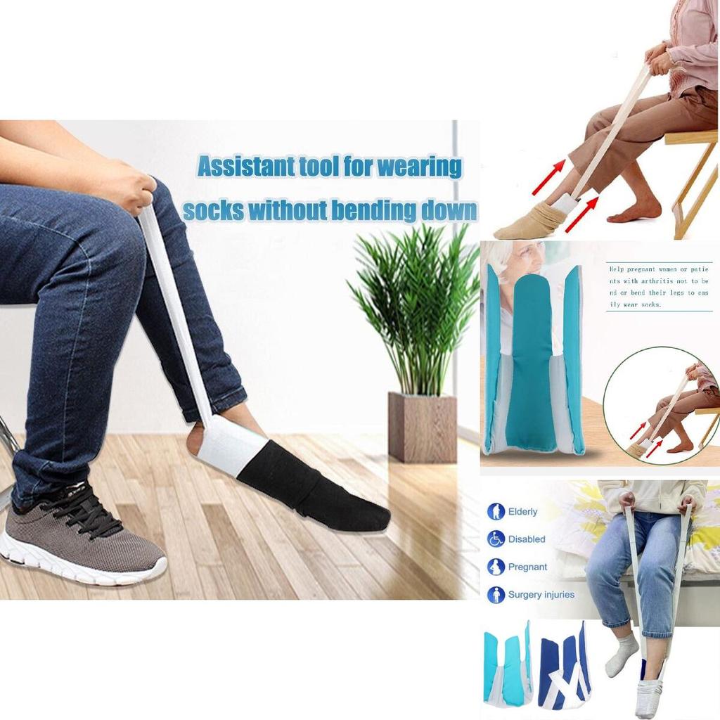 Elderly Pregnant Women No Bending Over Sock Aid Tool Easy Pull-on Sock Helper Lazy Sock Assister