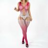 Women'S Sexy Fishnet Bodystocking Open Crotch Tights Crotchless Pantyhose Full Body Stockings Clubwear Nightwear