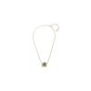 CHANEL Metal Rhinestone Classic Double C Pendant Necklace Gold Women's
