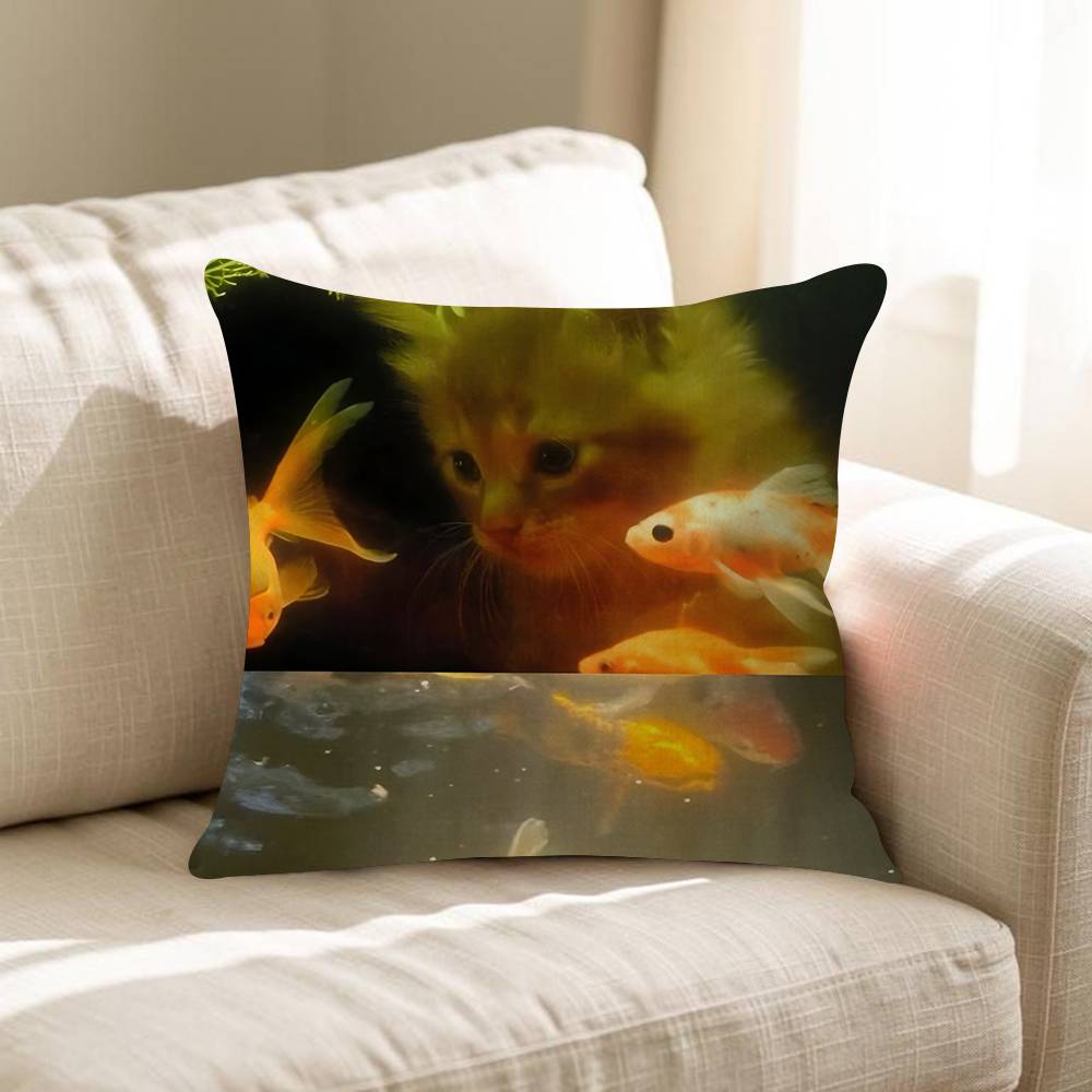 Luckly Koi Goldfish Pillow Anime Pillow Sofa Bed Head Pillow Cover Cushion Cover Fashion