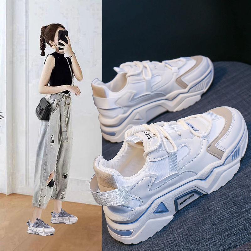 Height Increasing Insole Dad Shoes Women's Shoes New Autumn Versatile Sports Ins Tide Platform White Shoes