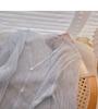 Women's Summer 2021 Thin Ice Silk Cardigan - Korean Style, V-Neck, See-Through, Long Sleeve Knit Top.