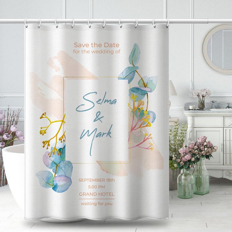 Bathroom Thickened Waterproof Curtain Mildew Proof Shower Curtain Shower Partition Curtain Shower Curtain Bathroom Curtain Free Perforation