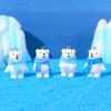8pcs Cute Scarf Polar Bear Pendants  Animal Charms DIY Phone Chains Keychain Earring Accessory for Jewelry Making Finding