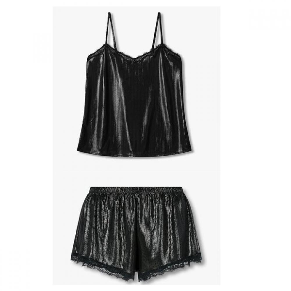 Emporio Armani Женский блестящий ребристый комплект camiSole 0825313501 XS/XS